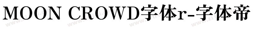 MOON CROWD字体r字体转换